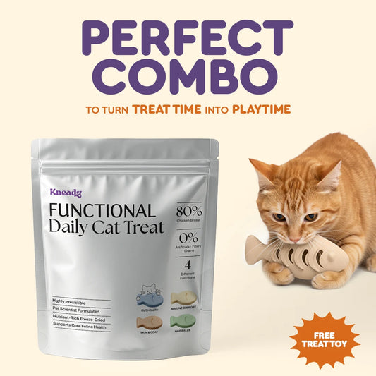 Functional Daily Cat Treat - FREE Enrichment Treat Toy